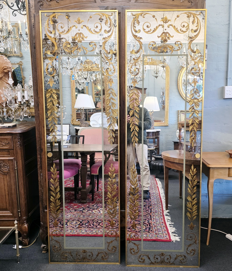 A pair of French Pier Glass Mirrors 